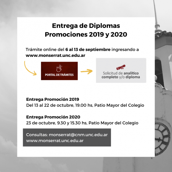 Entrega de Diplomas Promociones 2019 y 2020